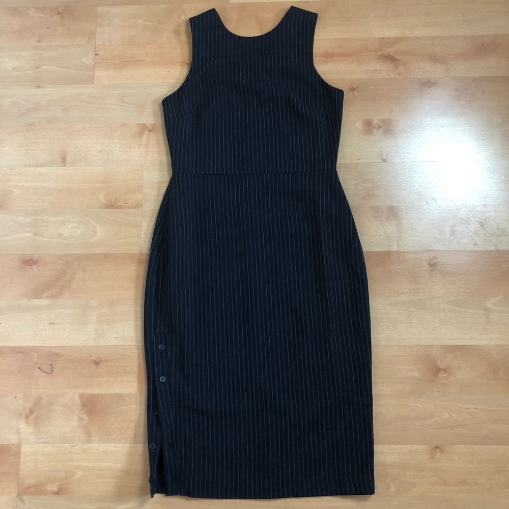 Banana republic navy pinstripe dress